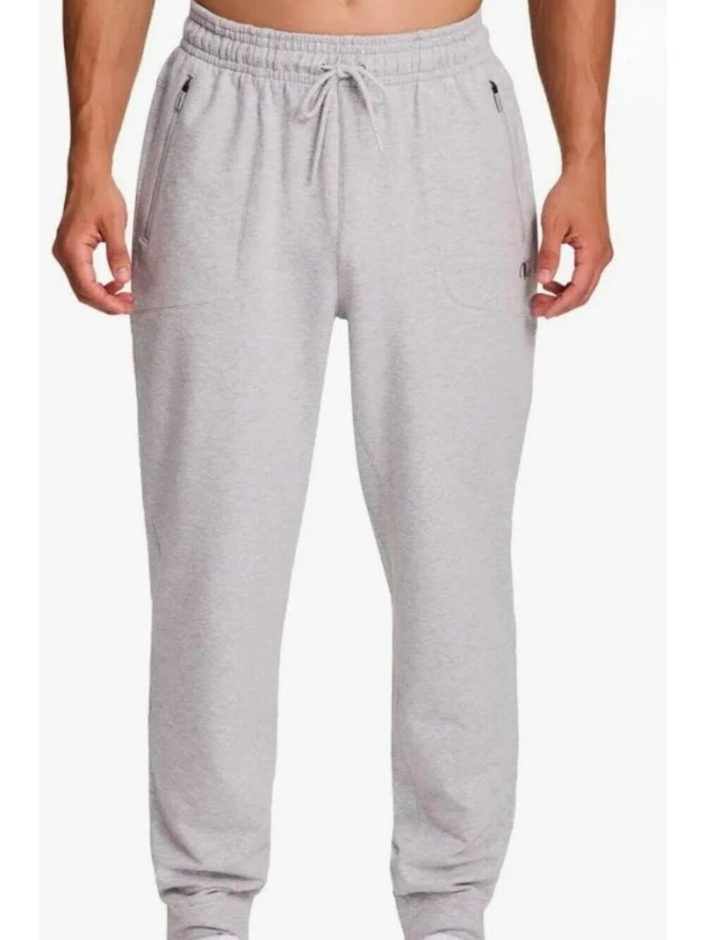 NWT Champion Men's L Gray Jogger Sweatpants Drawstring Waist Pockets Elastic